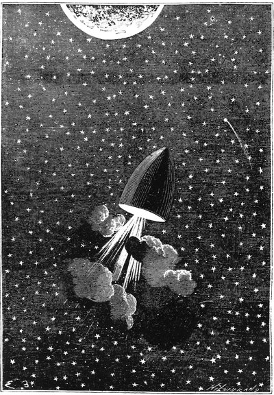 Jules Verne 1828-1905, Autour de la Lune, 1865 door Unbekannt