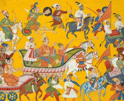 Koning Dasaratha en Zijn Gevolg Gaan naar Rama