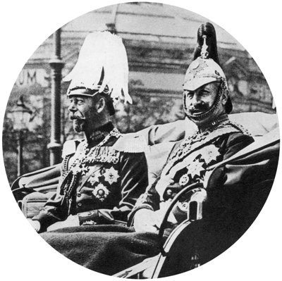 Koning George V van Groot-Brittannië en de Duitse Keizer, Berlijn, 1913 door Unbekannt