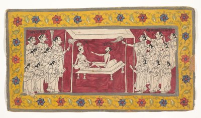 Krishna met een asceet door Unbekannt