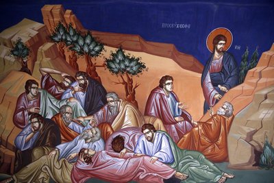 Kykkos-klooster, Cyprus. Jezus met zijn discipelen in Getsemani, Pedoulas, Cyprus door Unbekannt