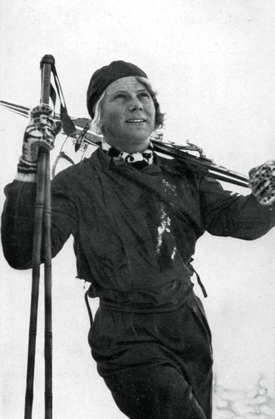 Laila Schou-Nilsen, Noorse skiër, Olympische Winterspelen, Garmisch-Partenkirchen, Duitsland door Unbekannt