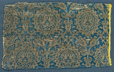 Lampas met hazen in ogivaal patroon, 1300s door Unbekannt