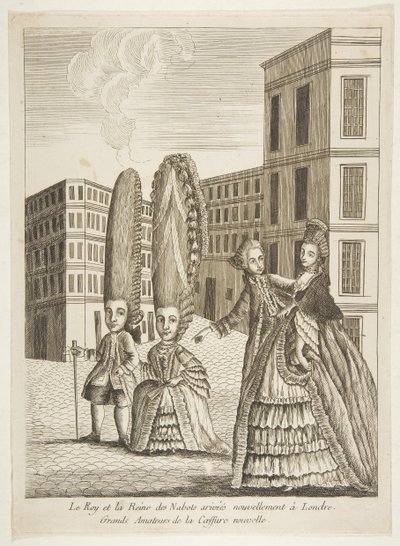 Le Roy et la Reine des Nabots aangekomen in Londen. Grote liefhebbers van de... door Unbekannt