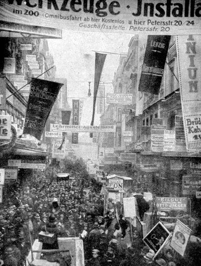 Leipzigs grote reclameparade, Leipzig, Duitsland, 1922 door Unbekannt