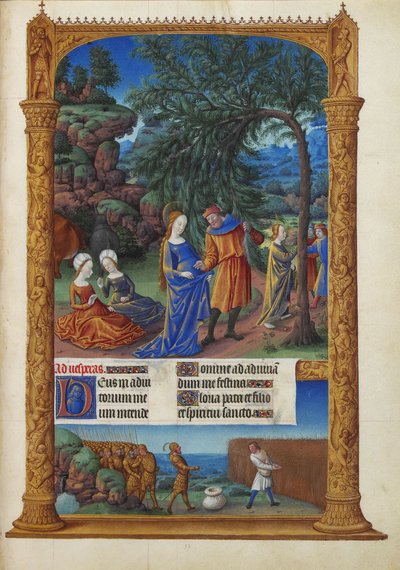 Les Très Riches Heures du duc de Berry, Folio 57r - De Vlucht naar Egypte door Unbekannt