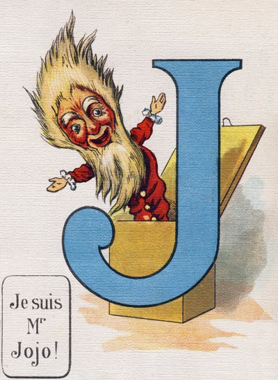 Letter J: Ik ben meneer Jojo. Gravure in "ABC L