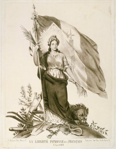 Vrijheid, beschermheilige van de Fransen, 1870 door Unbekannt