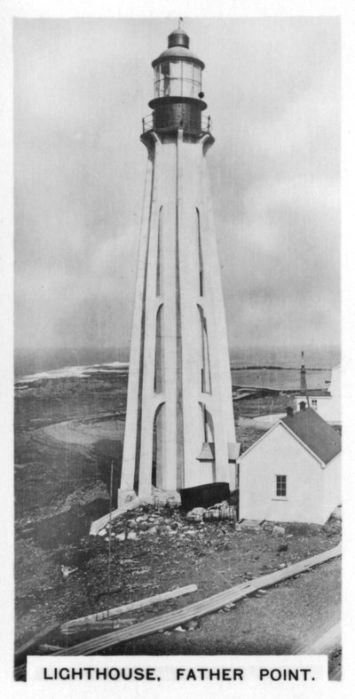 Vuurtoren, Father Point, Quebec, Canada door Unbekannt