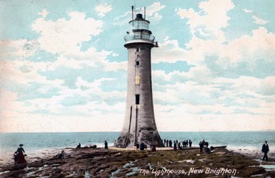 Vuurtoren bij New Brighton, Wirral, Merseyside, 1904 door Unbekannt