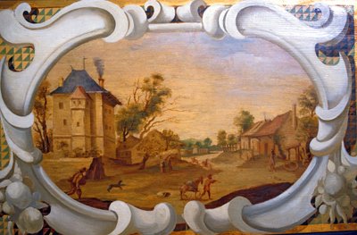 Loire Atlantique N* 042 - Kasteel van Haute Goulaine - Beschilderd hout door Unbekannt