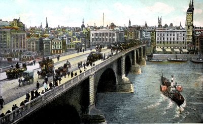 London Bridge na de Verbreding van 1904, Londen door Unbekannt