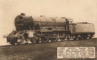 Lord Nelson, Southern Railway, ca. 1930 door Unbekannt
