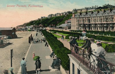 Lower Parade, Folkestone, eind 19e-begin 20e eeuw door Unbekannt