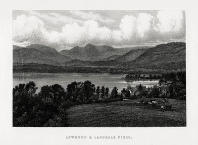 Lowwood en Langdale Pikes, Lake District, Cumbria, 1896 door Unbekannt