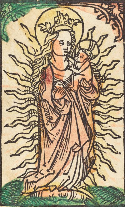 Madonna en Kind in een glorie staand op een halve maan, 1470-1480 door Unbekannt
