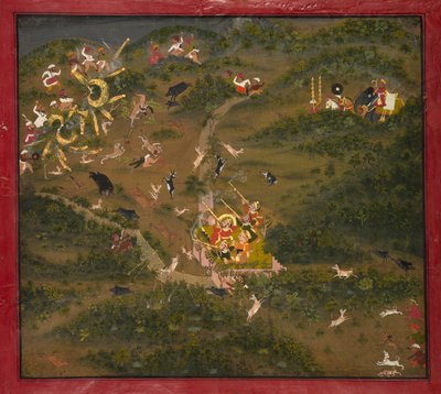 Maharaja Jagat Singh op Jacht, 1734-1751 door Unbekannt