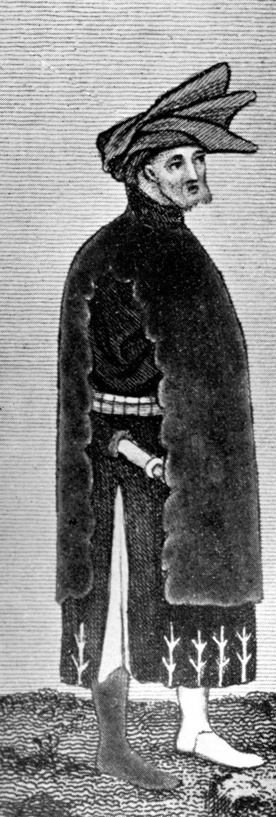 Mannelijke kleding, laat 14e eeuw, 1910 door Unbekannt