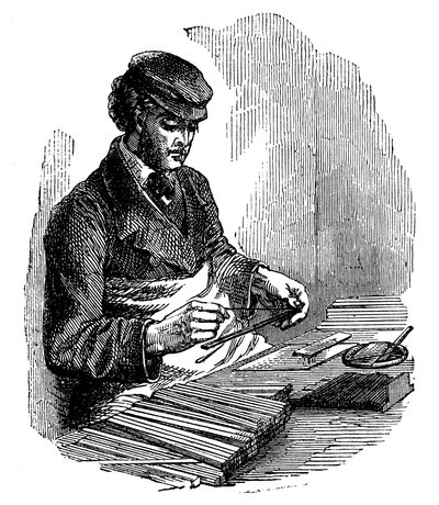Potloden maken, 1872 door Unbekannt