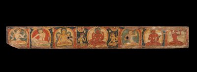 Manuscript Omslag met Avalokiteshvara De Bodhisattva van Oneindige Compassie, 12e eeuw door Unbekannt