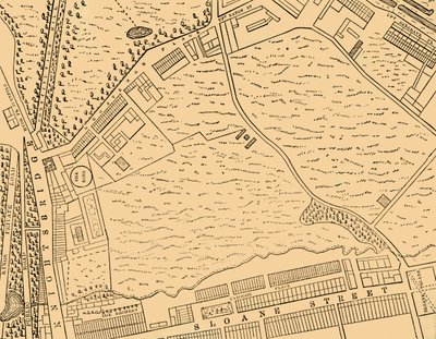 Kaart van Belgravia, 1814, ca. 1876 door Unbekannt