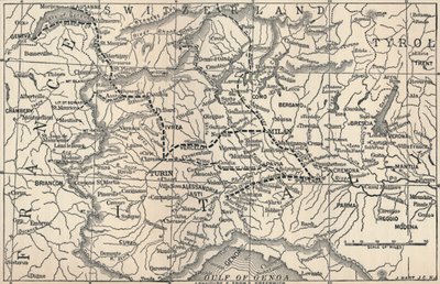 Kaart van de Marengo-campagne, 1800, 1896 door Unbekannt