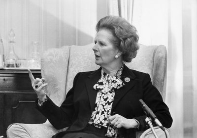 Margaret Thatcher, Britse politicus, circa 1980s door Unbekannt
