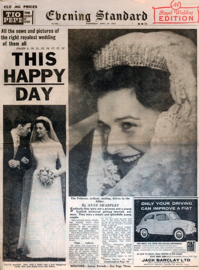 Huwelijk van prinses Alexandra en Angus Ogilvy, 24 april 1963 door Unbekannt