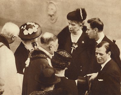 Gedenkteken voor zijn vader onthuld, Windsor Castle, 23 april 1937 door Unbekannt