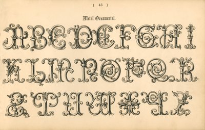 Metalen ornamenten, 1862 door Unbekannt