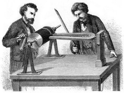 Midden-19e eeuwse Phonautograaf, 1872 door Unbekannt
