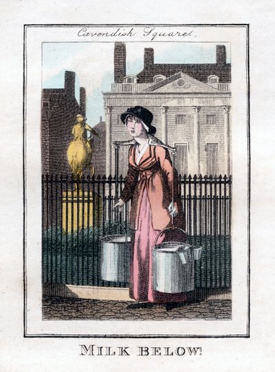 Milk Below!, Cavendish Square, Londen, 1805 door Unbekannt
