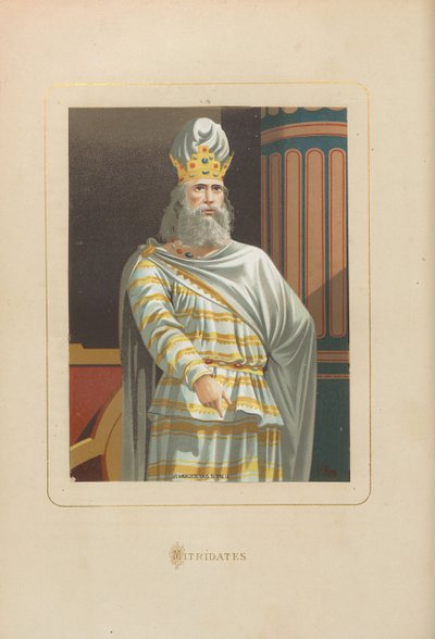 Mithridates. Uit: Hombres y mujeres celebres de todos los tiempos door Juan Landa, 1875-1877 door Unbekannt