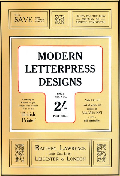 Moderne Letterpress Ontwerpen - Prijsontwerp, 1909 door Unbekannt