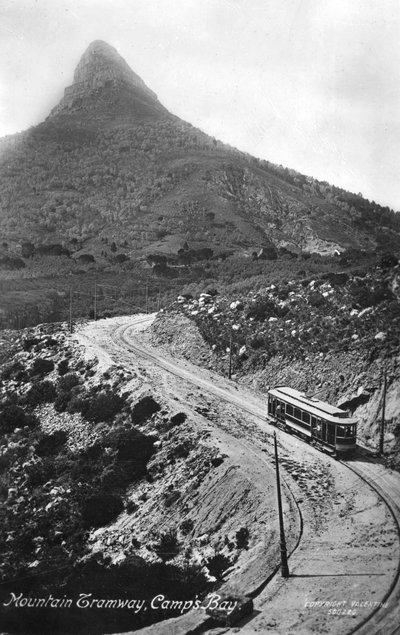Bergtram, Camps Bay, Kaapstad, Zuid-Afrika, 1917 door Unbekannt