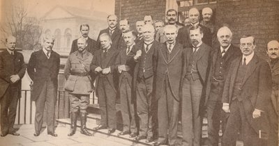 Mr. Lloyd George, premier, en enkele van zijn collega