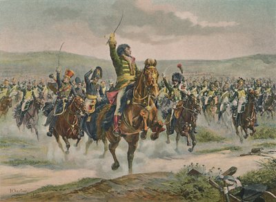 Murat leidt de cavalerie bij Jena, 14 oktober 1806, 1896 door Unbekannt