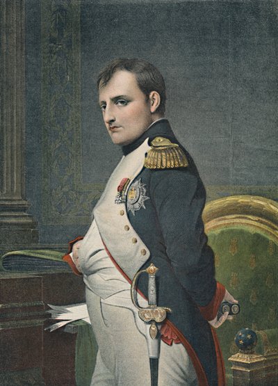 Napoleon in zijn studeerkamer, ca. 1800, 1896 door Unbekannt
