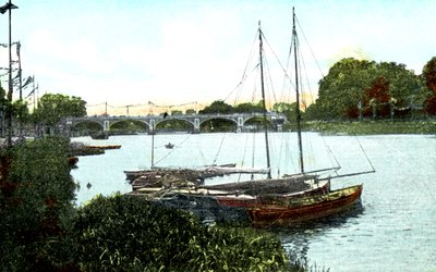 Nieuwe sluis en brug, Richmond, Londen, 20e eeuw door Unbekannt