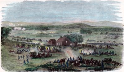 Nacht van de Slag bij Cedar Mountain, Culpeper County, Virginia, Amerikaanse Burgeroorlog, 9 augustus 1862 door Unbekannt