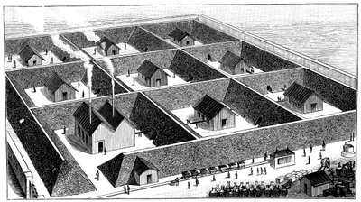 Nitroglycerine verwerkingsfabriek, explosievenfabriek, Val Bormida, nabij Cengio, Italië, 1888 door Unbekannt