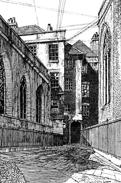 Nr. 8, Cliffords Inn, en hal aan de linkerkant, 1903 door Unbekannt