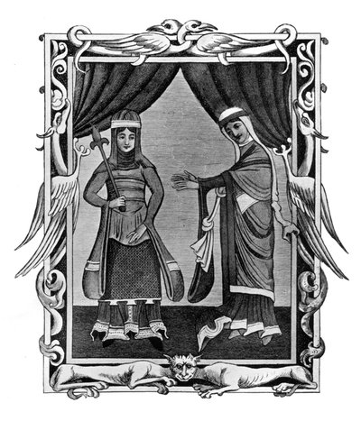 Normandisch kostuum, begin 12e eeuw, 1910 door Unbekannt