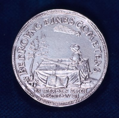 Voorzijde van een medaille ter herdenking van de schitterende komeet van november 1618 door Unbekannt