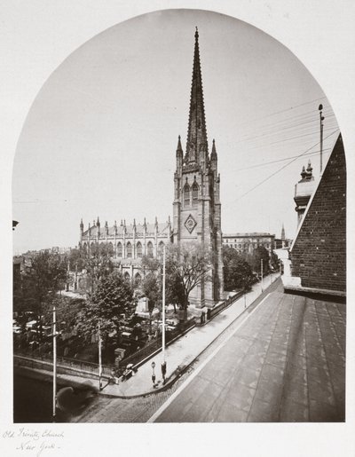 Oude Trinity Church, New York City, New York, VS, ca. 1865 door Unbekannt