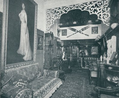 Een van de ontvangstruimtes in het Sandow Instituut, c1898 door Unbekannt