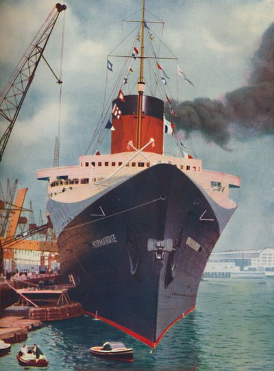 Een van de grootste schepen ter wereld. De Franse lijnboot Normandie, 1937 door Unbekannt
