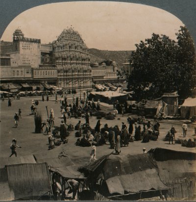 Paleis van de Winden vanaf de Shiva-tempel, Jeypore, India, 1902 door Unbekannt