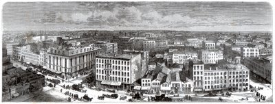 Panorama van Chicago vanaf het Stadhuis, VS door Unbekannt
