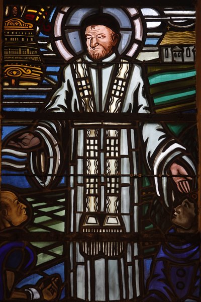 Parijs, Frankrijk Saint Laurent kerk glas-in-lood: Sint Vincentius van Paulo, Parijs, Frankrijk door Unbekannt